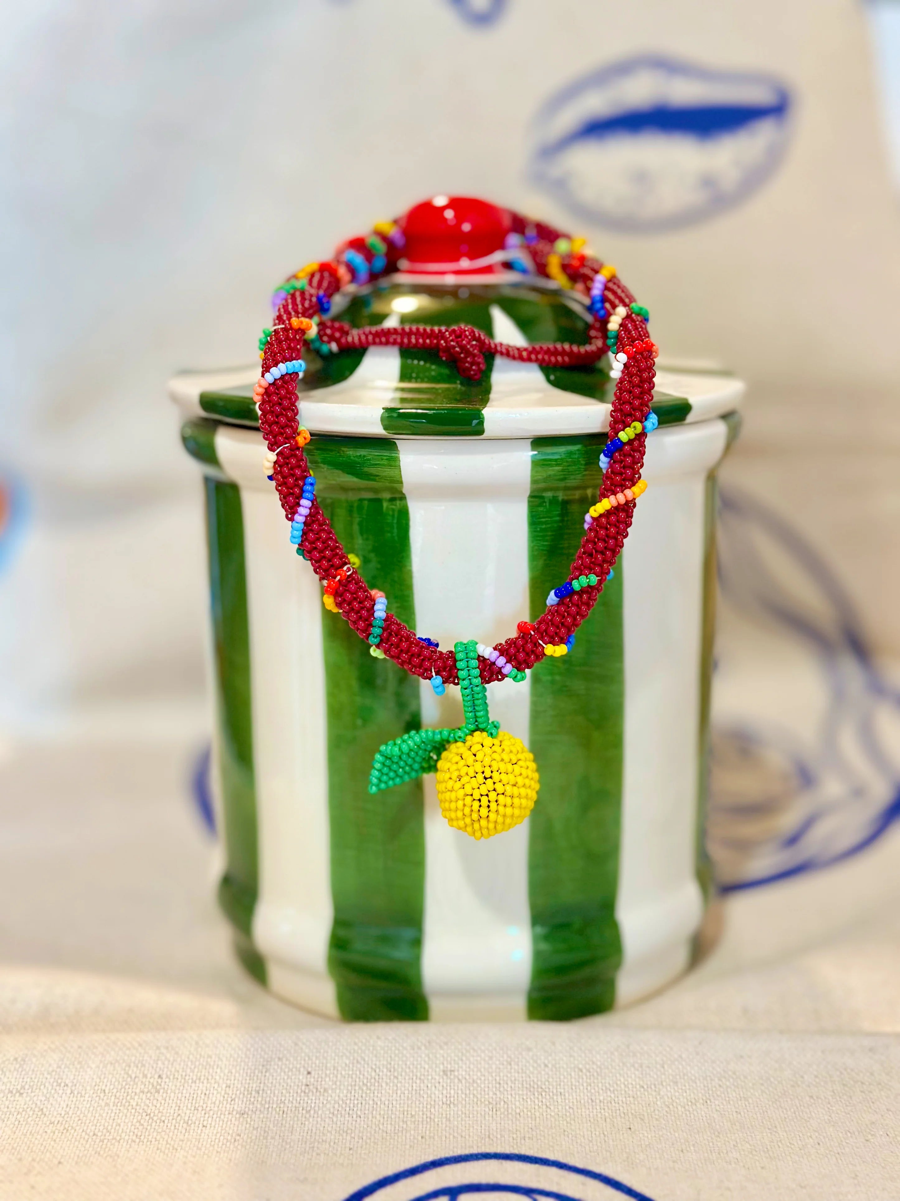 LisAguilar handmade lemon necklace
